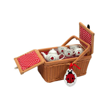 Schylling Ladybug Tea Set in a Basket